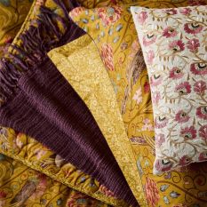 Seasons By May Quilted Throw in Saffron Yellow By Morris & Co