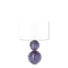 Alfie Crystal Glass Lamp by William Yeoward in Amethyst Purple