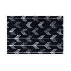 Trendy Brush Arrows Geometric Doormat in Black White