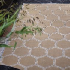 Manipur Geometric Hexagon Rugs in Natural by Designers Guild