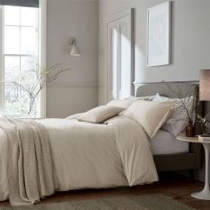 Calm Plain Cotton Bedding in Linen