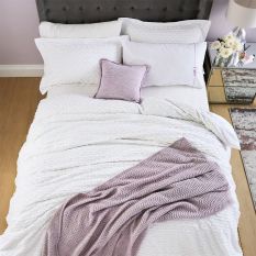 Calm Textured Cotton Bedding by Katie Piper in White