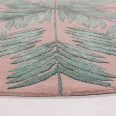 Cross My Palms Circle Rugs By Designer Matthew Williamson in Pink
