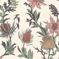 Thistle Wallpaper 14043 by Cole & Son in Alabaster Pink Orange