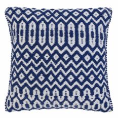 Halsey Geometric Outdoor Cushion in Blue