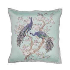 Belvedere Floral Cushion by Laura Ashley in Duck Egg Blue