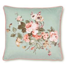 Rosemore Floral Cushion by Laura Ashley in Sage Green