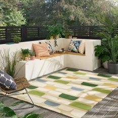 Kivi Indoor Outdoor Rugs 424905 by Scion in Multi Citrus