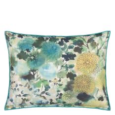 Japonaiserie Outdoor Cushion By Designers Guild in Azure Green