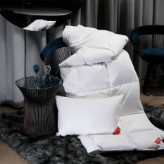 Luxury 3 Chamber Goose Down Pillow By Hefel in White