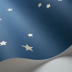 Stars Wallpaper 3017 by Cole & Son in Metallic Midnight Blue