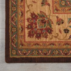 Living Treasure Traditional Bordered Rugs by Nourison LI04 in Brown