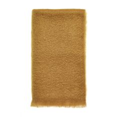 Moseley Mohair Plain Throw by LuxeTapi in Burnt Gold