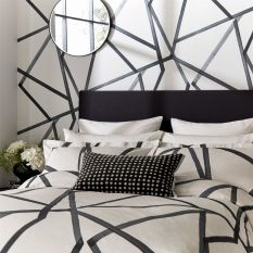 Sumi Spot Cushion by Morris & Co in Pearl & Charcoal Grey