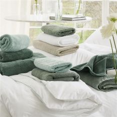 Loweswater Organic Cotton Towels By Designers Guild in Antique Jade
