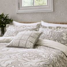 Pure Bachelors Bedding and Pillowcase By Morris & Co in Stone Linen