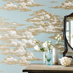 Silvi Clouds Wallpaper 216601 by Sanderson in English Blue