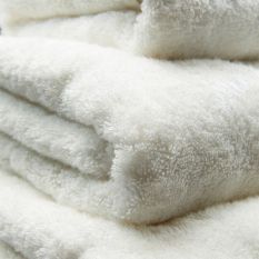 Luxury Bamboo Cotton Plain Towels in Cream