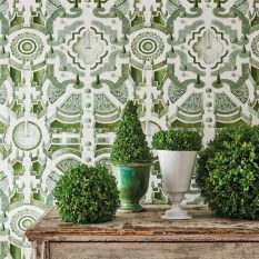 Topiary Wallpaper 2005 by Cole & Son in Leaf Green