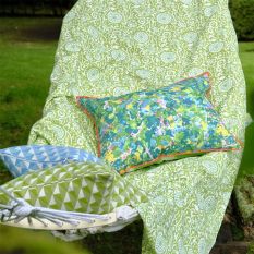 Odisha Outdoor Cushion By Designers Guild in Peridot Green