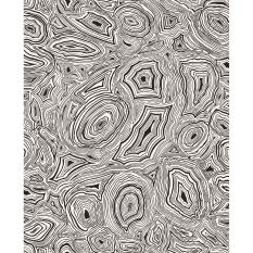 Malachite Wallpaper 17036 by Cole & Son in White Black