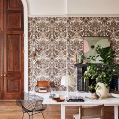Gibbons Carving Wallpaper 9020 by Cole & Son in Silver Grey