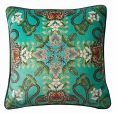 Emerald Forest Velvet Cushion By Wedgwood in Green