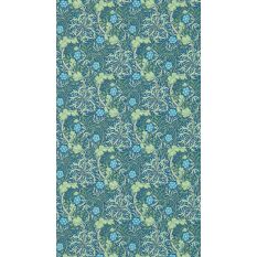 Seaweed Wallpaper 214713 by Morris & Co in Cobalt Thyme Green