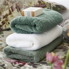 Loweswater Organic Cotton Towels By Designers Guild in Antique Jade