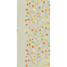 Berry Tree Wallpaper 110203 by Scion in Neutral Tangerine Powder Blue Lemon