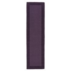 Colours Bordered Wool Runner Rug in Purple