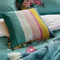 Cotswold Stripe Cotton Cushion by Joules in Multi