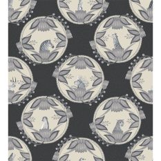 Ardmore Cameos Wallpaper 9043 by Cole & Son in Soot Snow