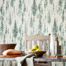 Juniper Pine Wallpaper 216622 by Sanderson in Forest Green