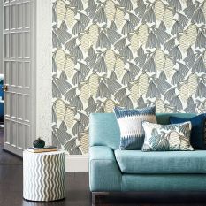 Foxley Wallpaper 112128 by Harlequin in Platinum Gold Yellow