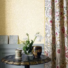 Lily Leaf Wallpaper 102 by Morris & Co in Gold