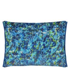 Odisha Cobalt Marbled Vibrant Cushion