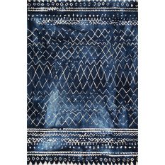Mariah Luxury Wool rugs in Indigo Blue by Designer William Yeoward