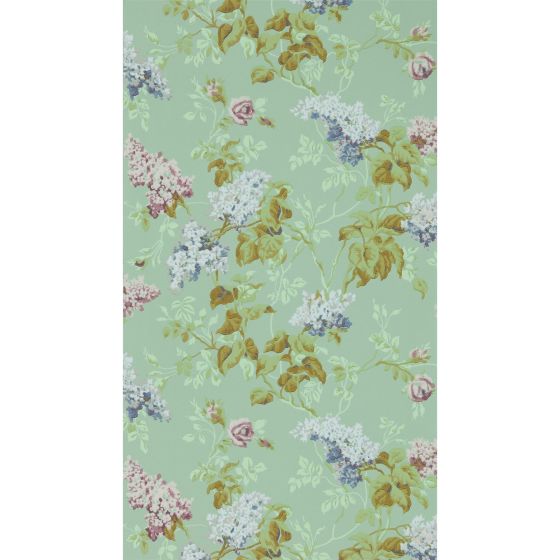 Sommerville Wallpaper 217049 by Sanderson in Mint Plum