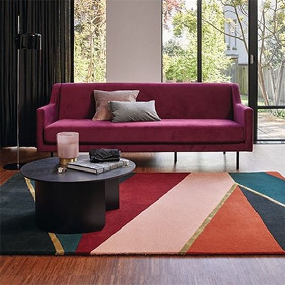 Sahara Rugs 56105 by Ted Baker in Burgundy