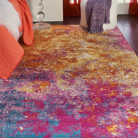 Passion PSN10 Abstract Modern Rugs in Sunburst Multicolour