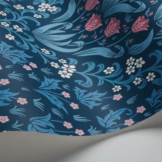 Tudor Garden Wallpaper 2004 by Cole & Son in Denim Blue