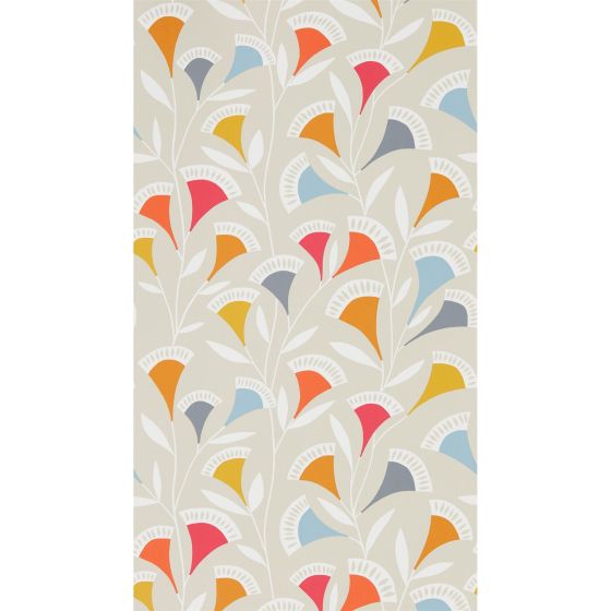 Pepino Wallpaper 111546 by Scion in Watermelon Tangerine Slate