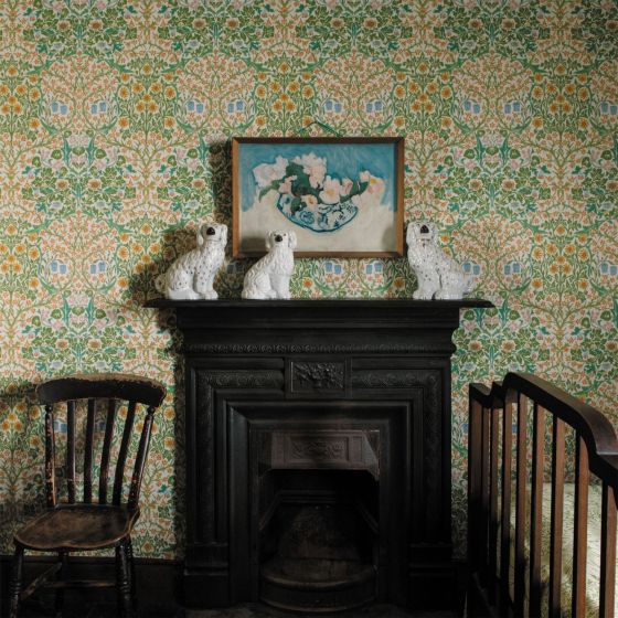 Blackthorn Wallpaper 217105 by Morris & Co in Spring Multi