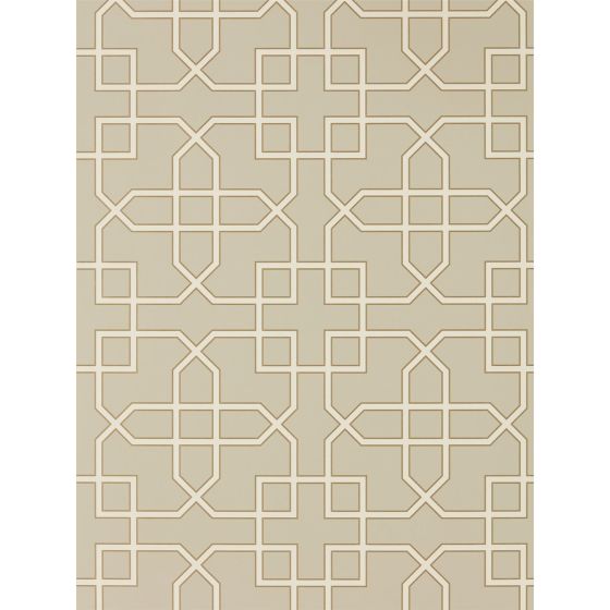 Hampton Trellis Wallpaper 216659 by Sanderson in Linen Beige