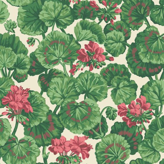 Geranium Wallpaper 11034 by Cole & Son in Parchment White