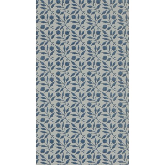 Rosehip Wallpaper 214711 by Morris & Co in Indigo Blue