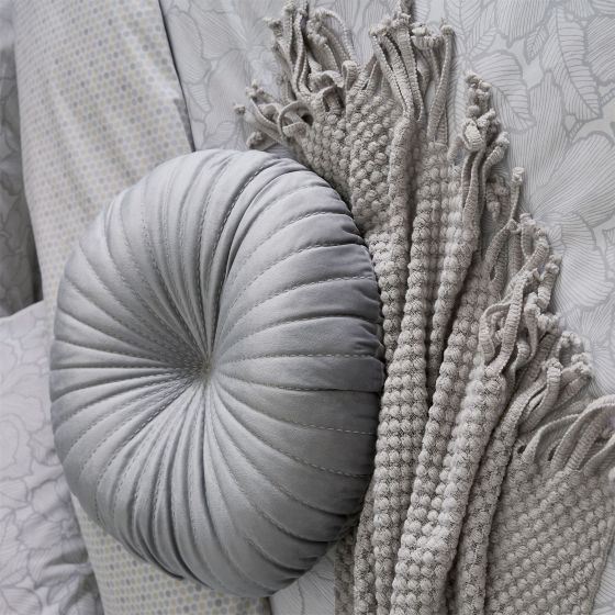 Serenity Circular Cushion by Katie Piper in Grey