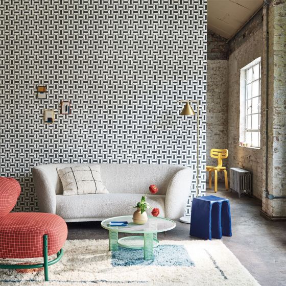 Alicatado Wallpaper 117 12036 by Cole & Son in Soot Snow