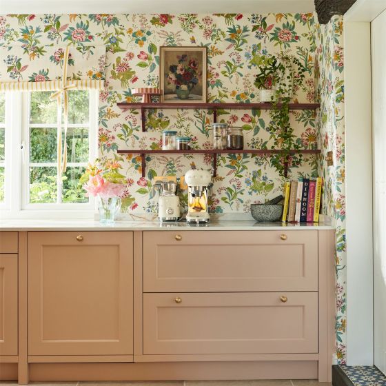 Woodland Floral Wallpaper 113057 by Harlequin X Sophie Robinson in Peridot Ruby Pearl